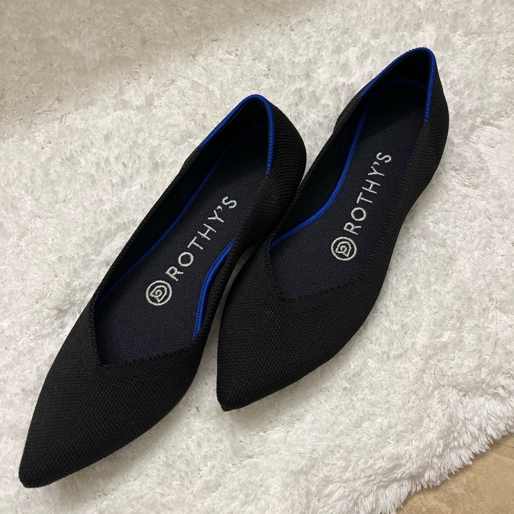 Rothy’s The Point Black Solid 5.5